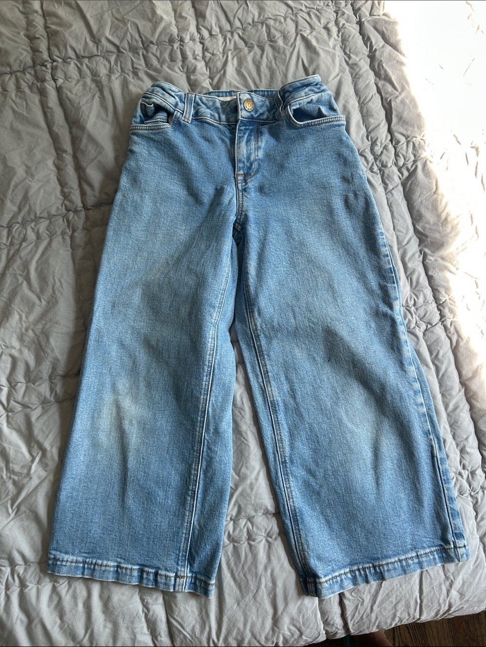 Mini Boden Light Blue Wide-Leg Jeans